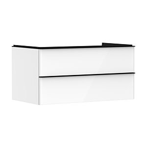 hansgrohe Xelu Q vanity unit 54078670 980x485x550mm, 2 drawers, high-gloss white, matt black
