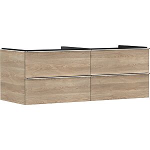 hansgrohe Xelu Q meuble sous-vasque 54088000 1360x485x550mm, 4 tiroirs, chêne naturel, chromé