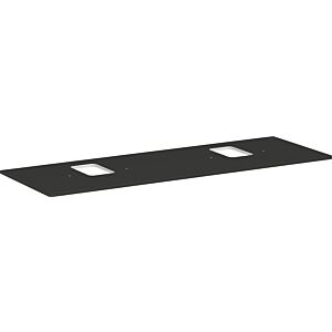 hansgrohe Xelu Q Konsole 54126910 1560 x 550 mm, 2 Ausschnitte, Aufsatzwaschtisch mit Hahnloch, diamantgrau matt