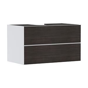 hansgrohe Xevolos E vanity unit 54190730 980x555x550mm, 2 drawers, matt white, dark oak