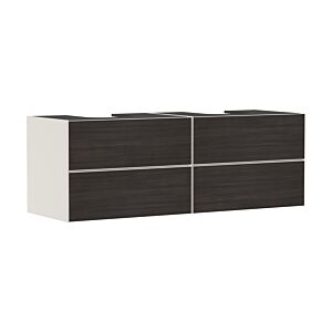 hansgrohe Xevolos E vanity unit 54200730 1570x555x550mm, 4 drawers, sand beige matt, dark oak
