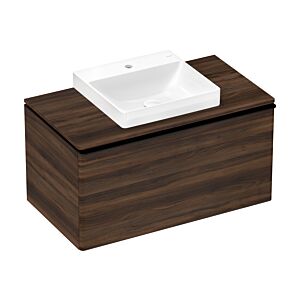 hansgrohe Xelu Q Konsole 54095630 980 x 550 mm, Ausschnitt 500 x 480 mm, Nussbaum dunkel