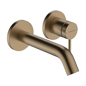 hansgrohe Tecturis S wash basin mixer 73350140 concealed, for wall mounting, projection 165mm, brushed bronze