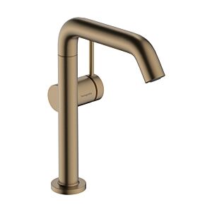 hansgrohe Tecturis S mitigeur lavabo 73364140 projection 210mm, avec bec pivotant et push-open garniture de vidange , bronze brossé