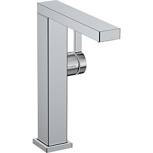 Mitigeur lavabo monocommande hansgrohe Tecturis E 73060340 avec bec pivotant et bonde à ouverture par pression, finition chrome noir brossé