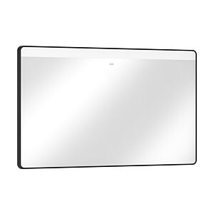 hansgrohe Xarita Lite Q Spiegel 54960670 mit horizontaler LED-Beleuchtung, mattschwarz, B 1200 x H 700 x T 30 mm, 12 W