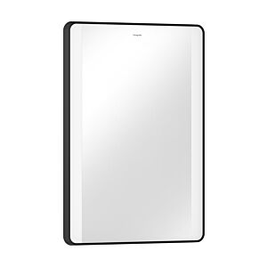 hansgrohe Xarita Lite Q Spiegel 54961670 mit seitlicher LED-Beleuchtung, mattschwarz, B 500 x H 700 x T 30 mm, 14 W