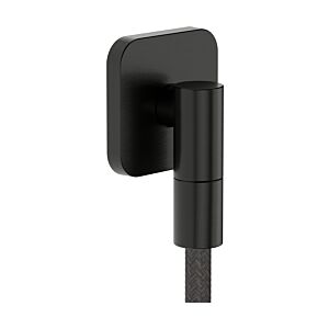 Robinet mural Hansgrohe FixFit Fine Q 28884340 avec clapet anti-retour, Q, Softsquare, chrome noir brossé