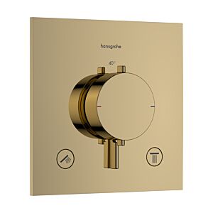 hansgrohe Ecostat Comfort E thermostat 33711990 concealed, for 2 outlets, 24 l/min, polished gold optic