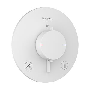 hansgrohe Ecostat Comfort S Thermostat 33715700 Unterputz, für 2 Verbraucher, 24 l/min, weiß matt