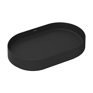 Vasque à poser Hansgrohe Xuniva Evo U 60325670 650 x 400 mm, ovale, sans trou de robinetterie ni trop-plein, noir mat