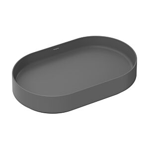 Vasque à poser Hansgrohe Xuniva Evo U 60325760 650 x 400 mm, ovale, sans trou de robinetterie ni trop-plein, gris ardoise mat