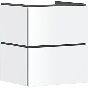 Meuble sous-vasque Hansgrohe Xilesa E 54292700 530x470mm, 2 tiroirs, pour lavabo, avec PushOpen, blanc mat