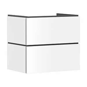 Meuble sous-vasque Hansgrohe Xilesa E 54258700 680x470mm, 2 tiroirs, pour lavabo, sans PushOpen, blanc mat