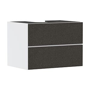 hansgrohe Xevolos E Waschtischunterschrank 54187660 780x555x550mm, 2 Schubladen, mattweiß, Textil dunkelgrau