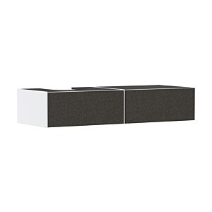 hansgrohe Xevolos E vanity unit 54319660 1370x550x275mm, 2 drawers, left-hand, matt white, dark grey textile
