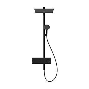 hansgrohe Raindance Alive Q Duschsystem 24580670 1 Strahlart mit ShowerSelect Comfort, 12 l/min, schwarz matt