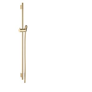 hansgrohe Unica Duschstange S Puro 28631250 90 cm mit Isiflex Duschschlauch 160 cm, Brushed Gold Optic