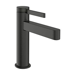 hansgrohe Finoris Waschtischarmatur 76020340 mit Zugstangen-Ablaufgarnitur, brushed black chrome