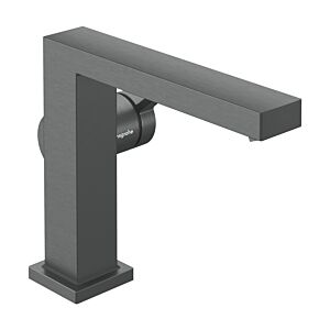 Mitigeur lavabo monocommande hansgrohe Tecturis E 73023340, saillie 155 mm, avec bonde clic-clac, finition chrome noir brossé