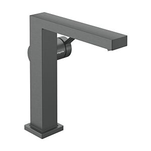 Mitigeur lavabo monocommande hansgrohe Tecturis E 73040340, saillie 157 mm, avec bonde à ouverture par pression, finition chrome noir brossé