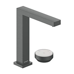 hansgrohe Tecturis E 2-Loch-Waschtischarmatur 73053340 mit Ablaufgarnitur, CoolStart, brushed black chrome
