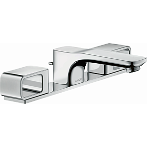 hansgrohe Waschtisch Armatur AxorUrquiola 1104000 chrom, mit Ablaufgarnitur, mit Platte 3-Loch