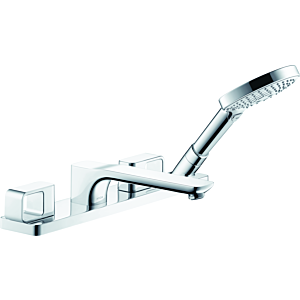 hansgrohe Fertigmontageset Axor Urquiola 11445000 4-Loch-Fliesenrandarmatur, chrom
