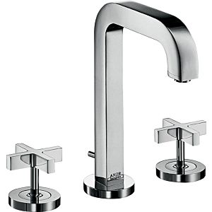 hansgrohe Waschtischarmatur Axor Citterio 39133000 Auslauf kurz, Kreuzgriffe, chrom  3-Loch