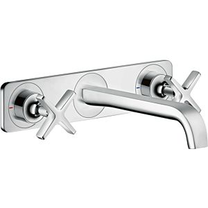 hansgrohe Axor Citterio E 3-Loch Armatur 36115000 chrom, Unterputz, Platte Wandmontage