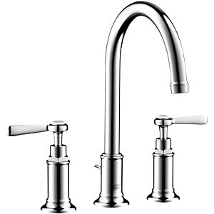 hansgrohe Axor Montreux Waschtischarmatur 16514000 chrom, mit Ablaufgarnitur, Hebelgriff