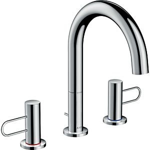 hansgrohe Axor Uno 200 Waschtischarmatur 38054000 chrom, 3-Loch-Armatur, mit Ablaufgarnitur