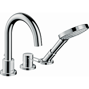 hansgrohe Axor Uno trim set 38436990 3-hole bath rim mixer, with loop handle, polished gold optic