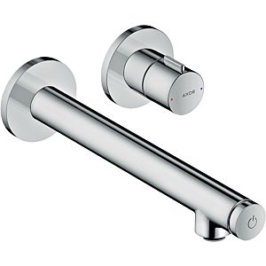 hansgrohe Axor Uno Fertigmontageset 45113800 Unterputz-Waschtischarmatur, mit Ausladung 221mm, Edelstahl-Optik