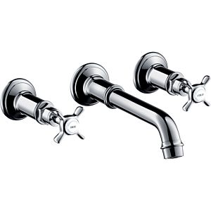 hansgrohe Axor Montreux Fertigmontageset 16532000 Unterputz-Waschtisch-3-Loch-Armatur, Ausladung 165-225mm, chrom
