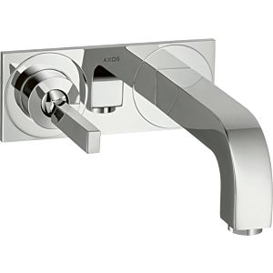 hansgrohe Waschtisch Armatur Axor Citterio 3911200 Unterputz, mit Platte, Auslauf kurz, chrom