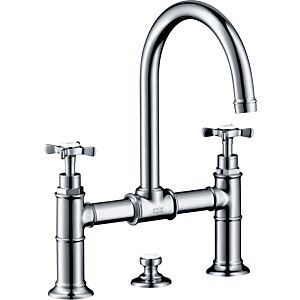 hansgrohe Waschtisch-Brückenarmatur Axor Montreux chrom, mit Ablaufgarnitur