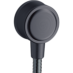 hansgrohe Raccord mural Fixfit 16884340 avec clapet anti-retour, chrome noir brossé