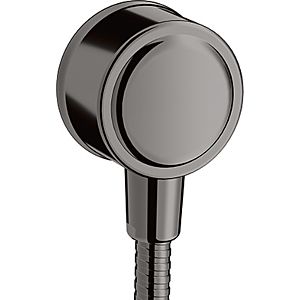 hansgrohe Fixfit raccord mural 16884330 avec clapet anti-retour, chrome noir poli