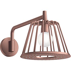 hansgrohe Axor LampShower douche de tête 26031310 avec bras de douche, montage mural, or rouge brossé
