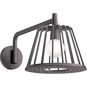 hansgrohe Axor LampShower douche de tête 26031340 avec bras de douche, montage mural, chrome noir brossé