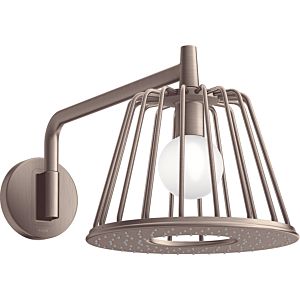 hansgrohe Axor LampShower douche de tête 26031820 avec bras de douche, montage mural, nickel brossé