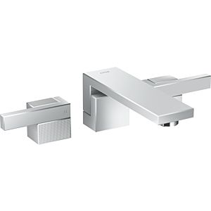 hansgrohe Axor Edge 3-Loch-Waschtischarmatur 46061000 chrom, Diamantschliff, Unterputz, Wandmontage, Ausladung 190mm