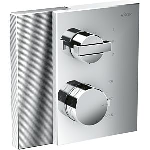hansgrohe Axor Edge Fertigmontageset 46761000 chrom, Diamantschliff, Thermostat, Unterputz, 2x Verbraucher