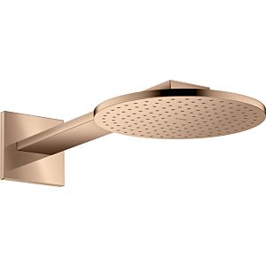 hansgrohe Axor overhead shower 35284300 with shower arm, polished red gold