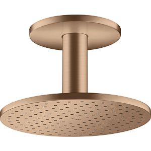 hansgrohe Axor overhead shower 35297310 with ceiling connection, brushed red gold