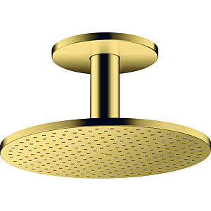 hansgrohe Axor overhead shower 35301990 with ceiling connection, polished gold optic