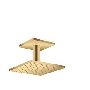 hansgrohe Axor overhead shower 35312250 with ceiling connection, brushed gold optic