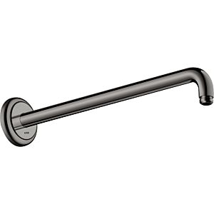 bras de douche hansgrohe 27348330 389mm, angle de 90 degrés, montage mural, chrome noir poli