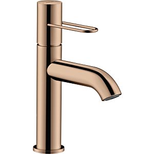 hansgrohe Axor Uno wash basin mixer 38026300 projection 127mm, with loop handle, non-closable waste set, polished red gold